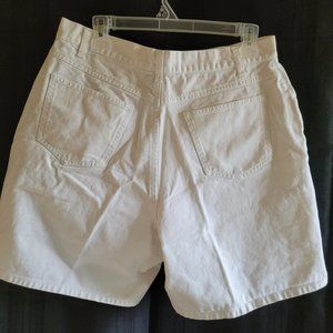 Vintage Cherokee White Jean Denim Shorts High Waisted Size 16